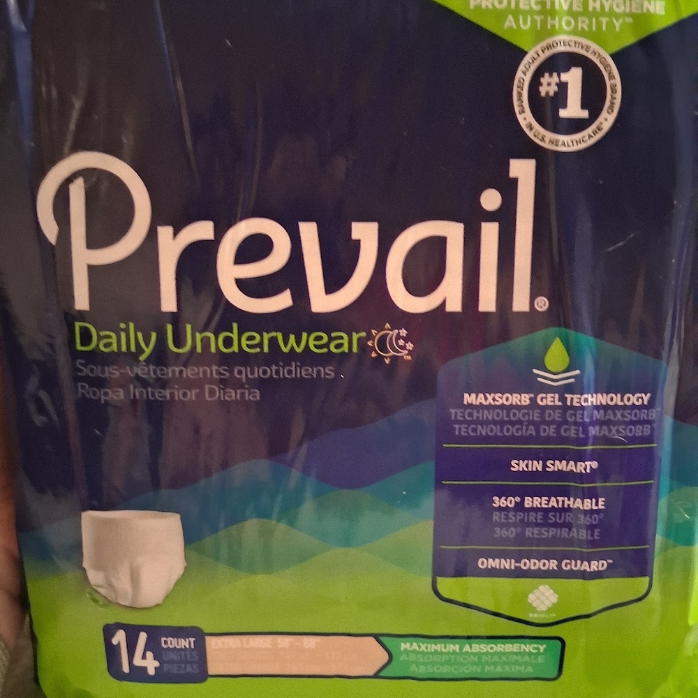 Prevail Men's Daily Underwear - Maximum Absorbency, White
